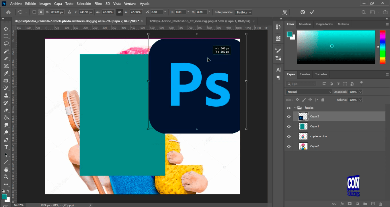 Manejo De Capas En Photoshop Con Soluciones S A De C V