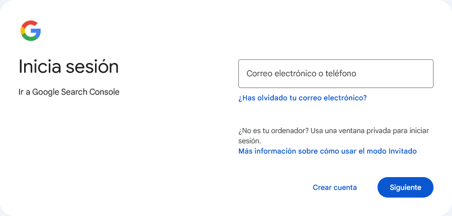 Configura tu cuenta en Google Search Console