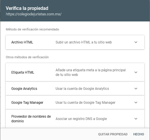 Verifica tu Sitio en Google Search Console